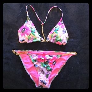 Victoria Secret Floral Chain Bikini Bottoms